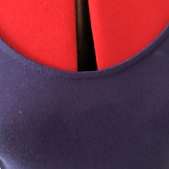 Jodifl Small navy blue tunic with white lace over sheer gray - Picture 3 of 10